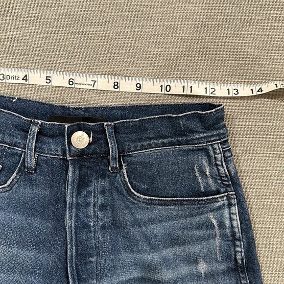3 x 1 made here distressed high waisted denim shorts size 25 - Picture 6 of 7